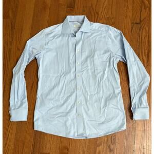 Eton of Sweden Men's Light Blue Vertical Stripe Dress Shirt- Size 42 16- EUC‎